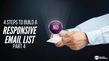 4 Steps to Building a Responsive Email List Part 4 - Email Follow Up