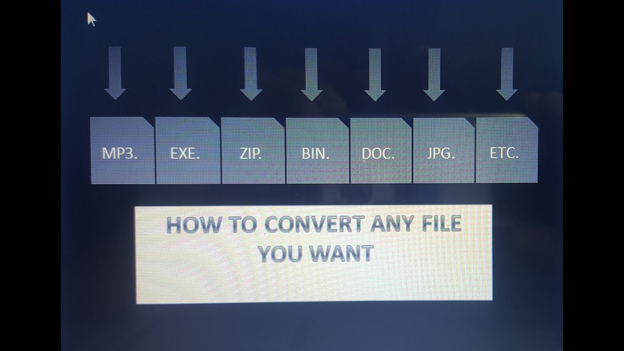  New Update  How to Convert any files, like BIN,EXE,MP3,ect by CMD