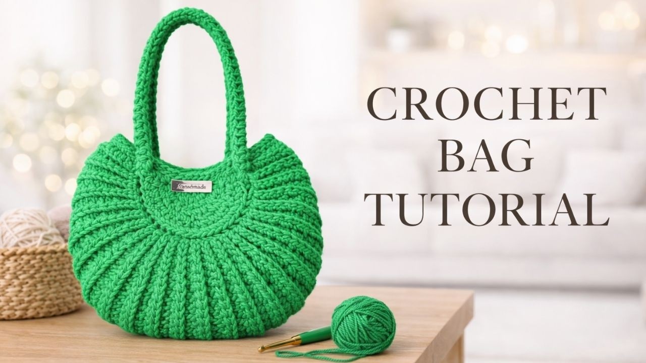 Easy Crochet Bag Tutorial 🧶 | Beautiful Round Crochet Bag Tutorial for ...