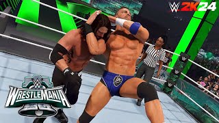 wwe 2k24: aj styles vs la knight wrestlemania 40 | prediction highlights