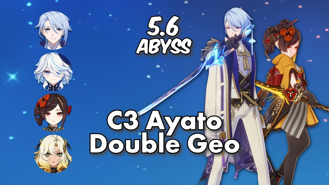 Half Showcase C3 Ayato with C1 Chiori Double Geo | First Half Showcase | 5.6 Spiral ...