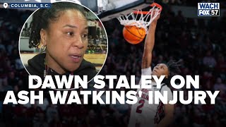 Dawn Staley addresses Ashlyn Watkins season-ending injury