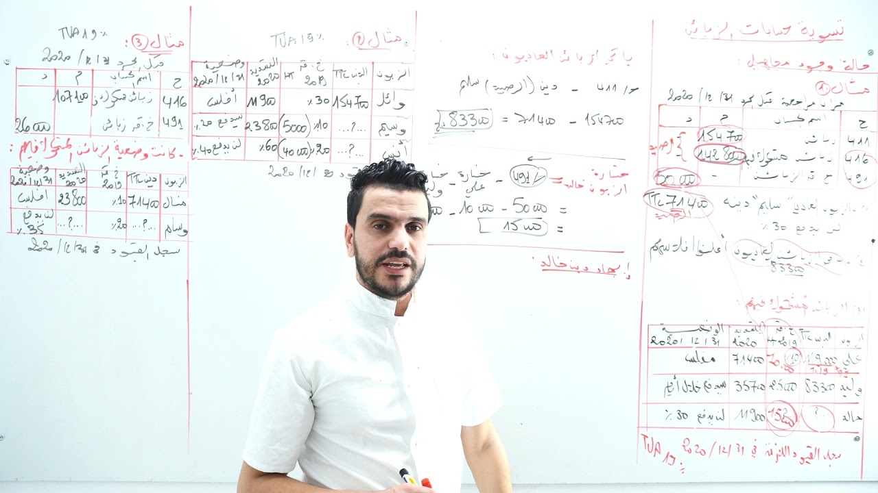 الدرس 13: تسوية حسابات الزبائن الجزء 2 حالة المجاهيل ، الاستاذ زموري منير