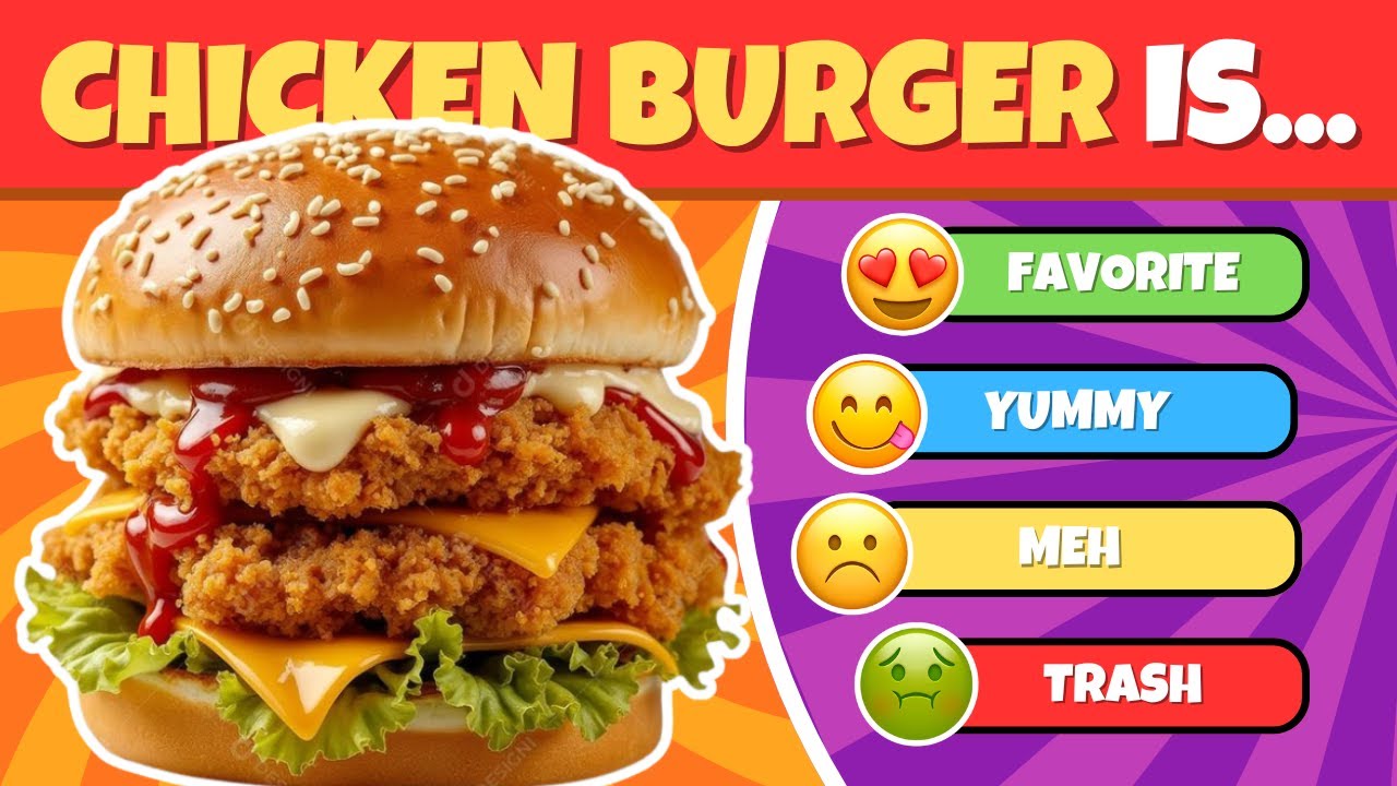 Rate Popular Fast Food & Snacks Challenge 🍔🍟 Ultimate Food Tier List | Quizzy Fox