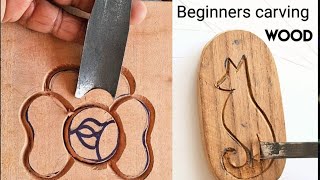 Flower and Keychain Making wood | Easy Wood Carving for Beginners
