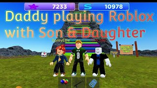 A Quick Roblox game with Son &amp; Daughter