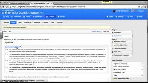 ManageBac Tutorial   Create a Unit Plan