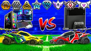 PC VS CONSOLE: 1V1 EM TODOS OS RANKS! QUAL PLATAFORMA É MELHOR NO ROCKET LEAGUE
