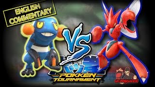 Pokken Tournament Casting | Croagunk vs. Scizor Pt.1/2 | ENGLISH COMMENTARY | 2.21.17