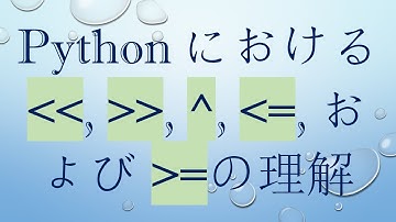 Pythonにおける  ,   , ^,  =, および  =の理解