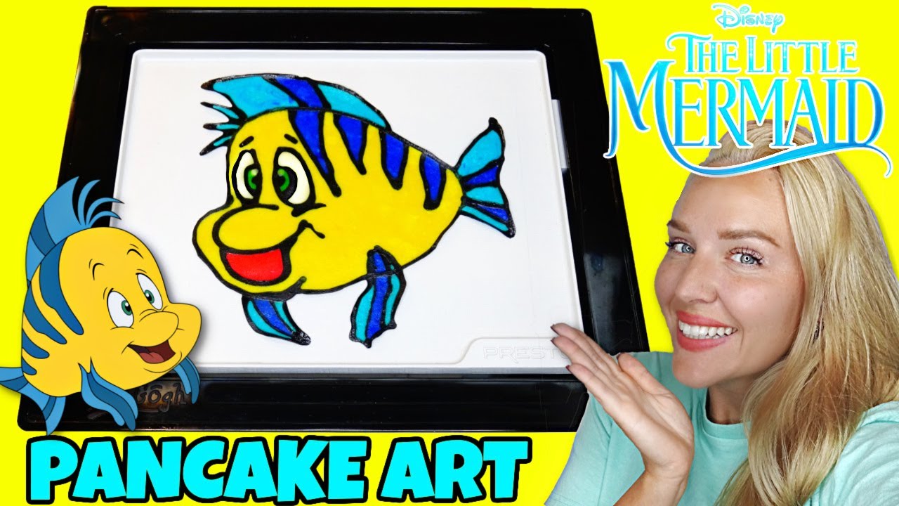 Disney The Little Mermaid Movie inspired FLOUNDER Pancake Art YouTube