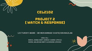 CEL2102 || TASK 2 PROJECT 2