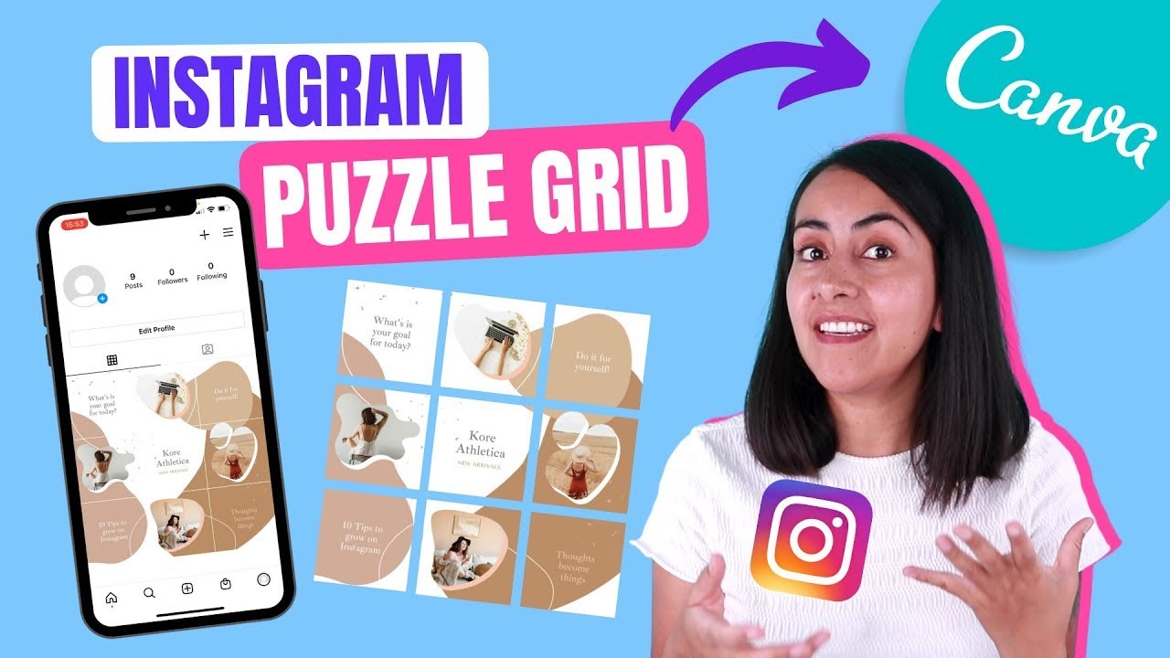 How To Make An Instagram Puzzle Feed With Canva - Free, Fun And Easy!