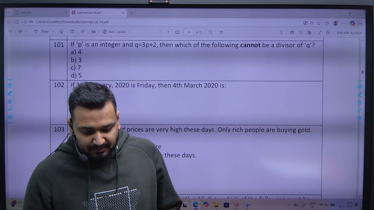 PPSC CDPO 4JAN 2026 EXAMII MATH AND REASONING QUESTIONS SOLUTION II USEFUL FOR UPCOMING PSSSB EXAMS​