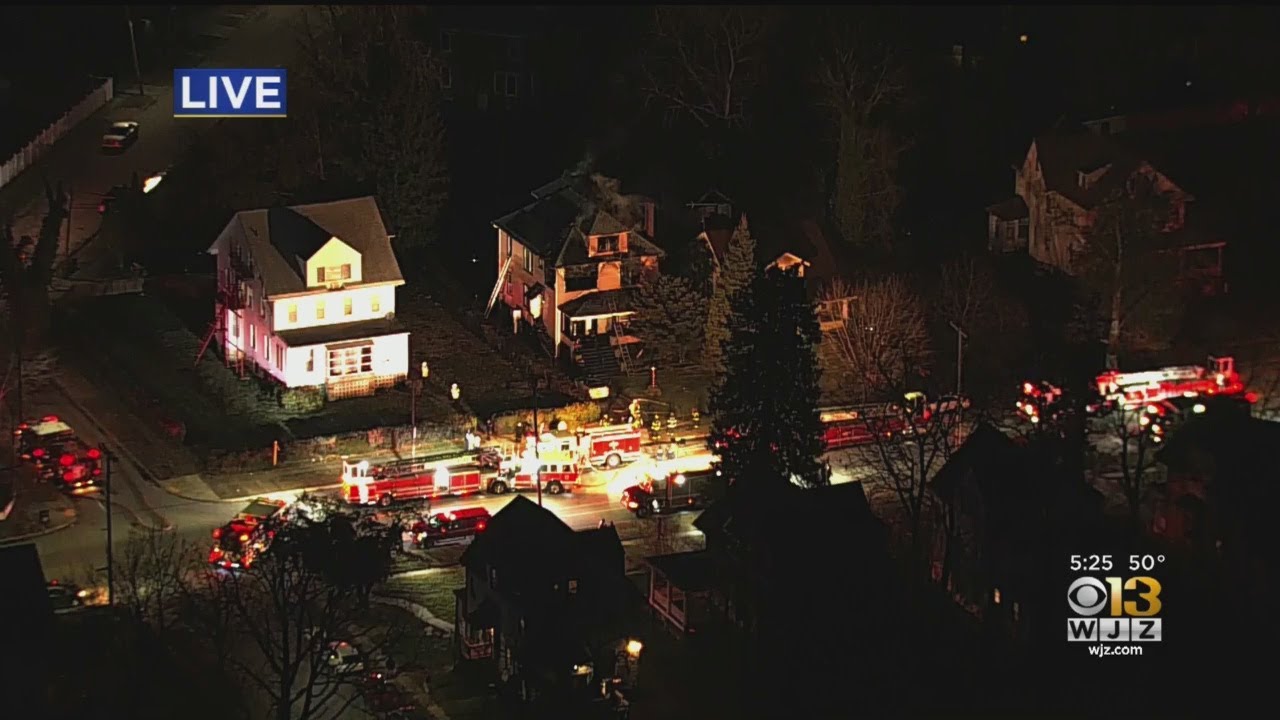 Firefighters Battling House Fire In NW Baltimore - YouTube
