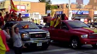 Spain wins World Cup and Toronto Goes Crazy