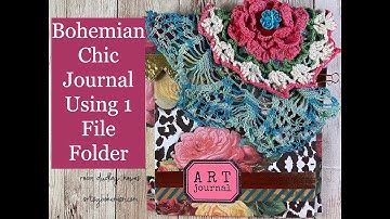 Bohemian Chic Journal using 1 File Folder