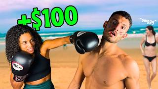 Random Girls Try To Knock Me Out For 100