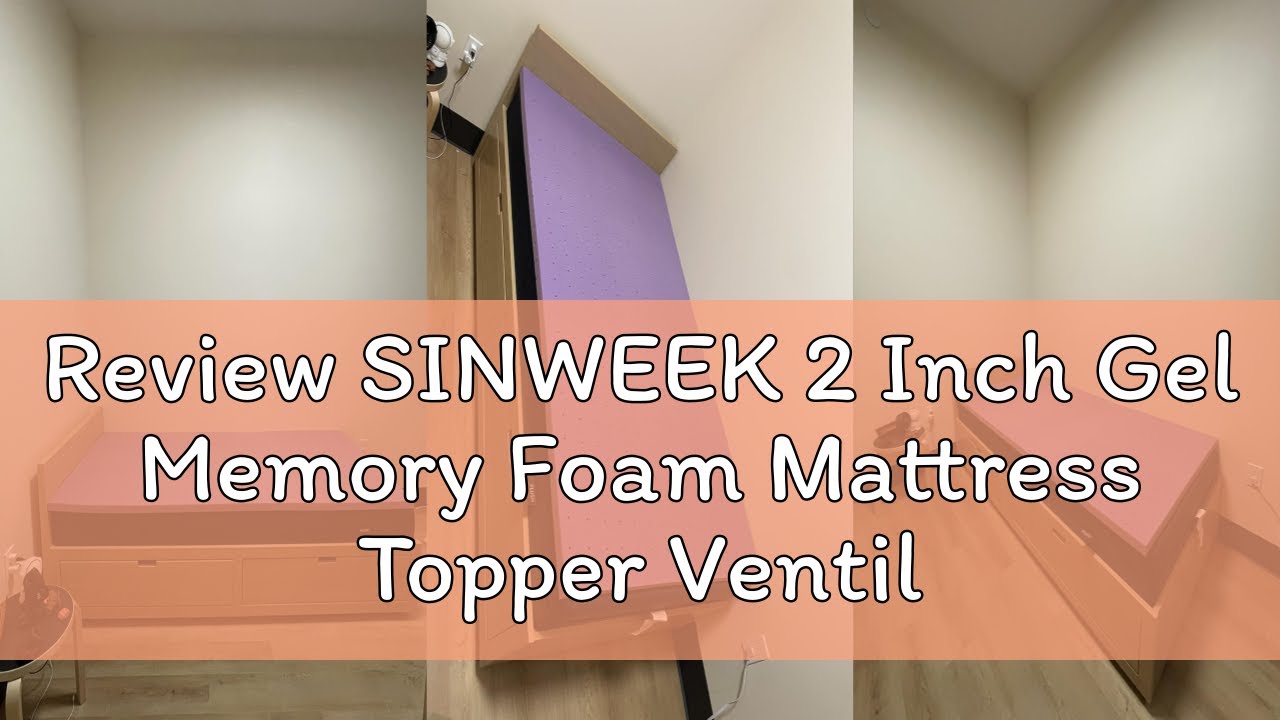Review SINWEEK 2 Inch Gel Memory Foam Mattress Topper Ventilated Soft Pressure Relieve Mattress Pad,