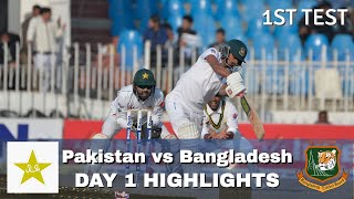 Pakistan vs Bangladesh 1st Test Match Day 1 Highlights - 7th Feb, 2020