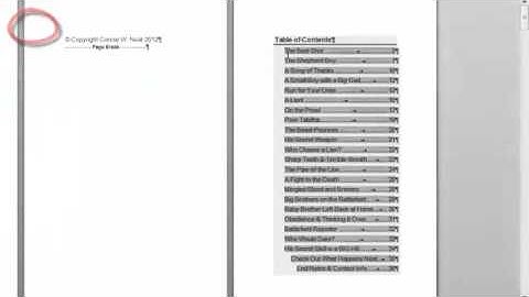 Make Table of Contents in Word 2010 That