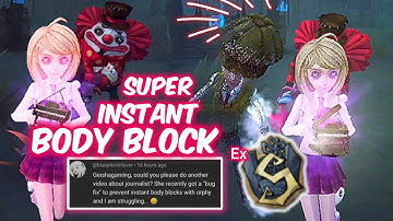 Can Journalist still do the SUPER INSTANT ORPHY BODY BLOCK?..👌 Identity V ex S Badge Alice Asia