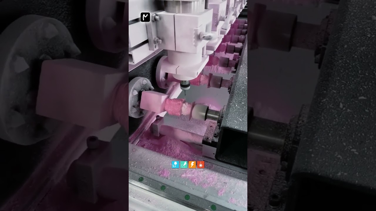 Multi-head CNC engraving machine equipped with rotating axis makes mass production more efficient!