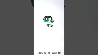 💚 Buttercup from The Powerpuff Girls 💥✅ Cartoon Guide ✏️ #shorts #drawing #RavlykArt