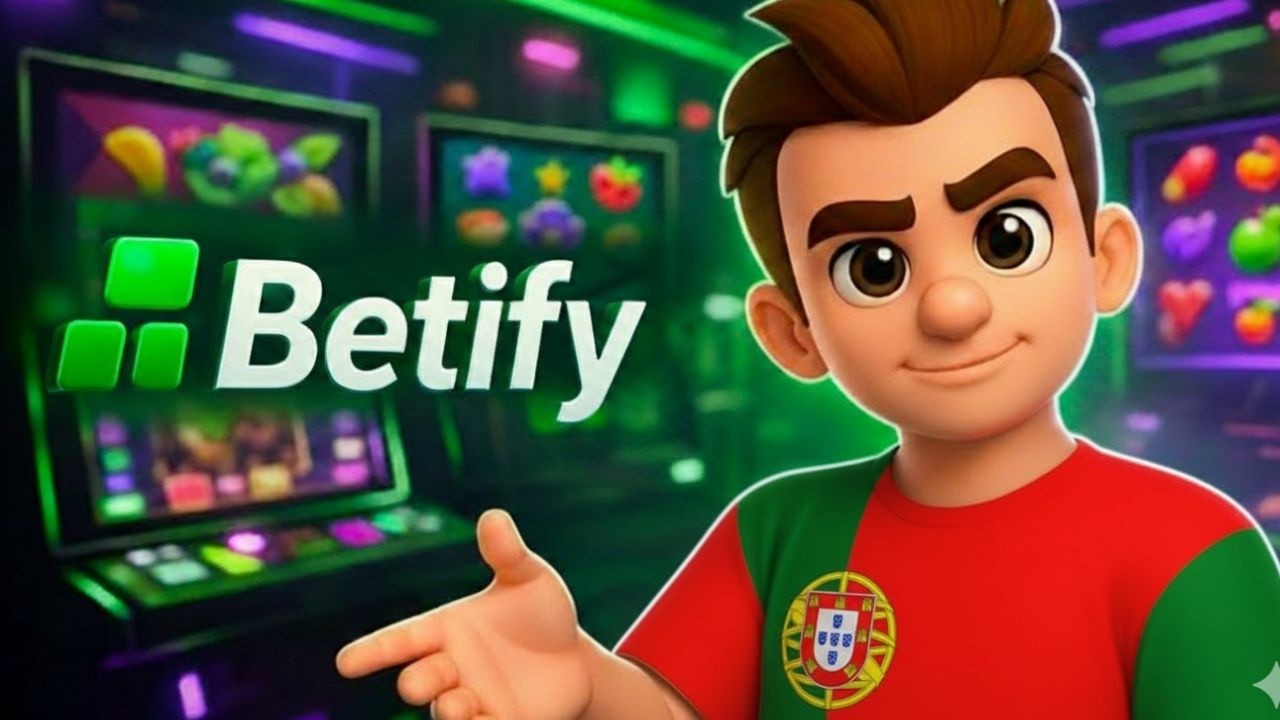 Interface de l'application mobile Betify Casino montrant une sélection de jeux et le menu de navigation