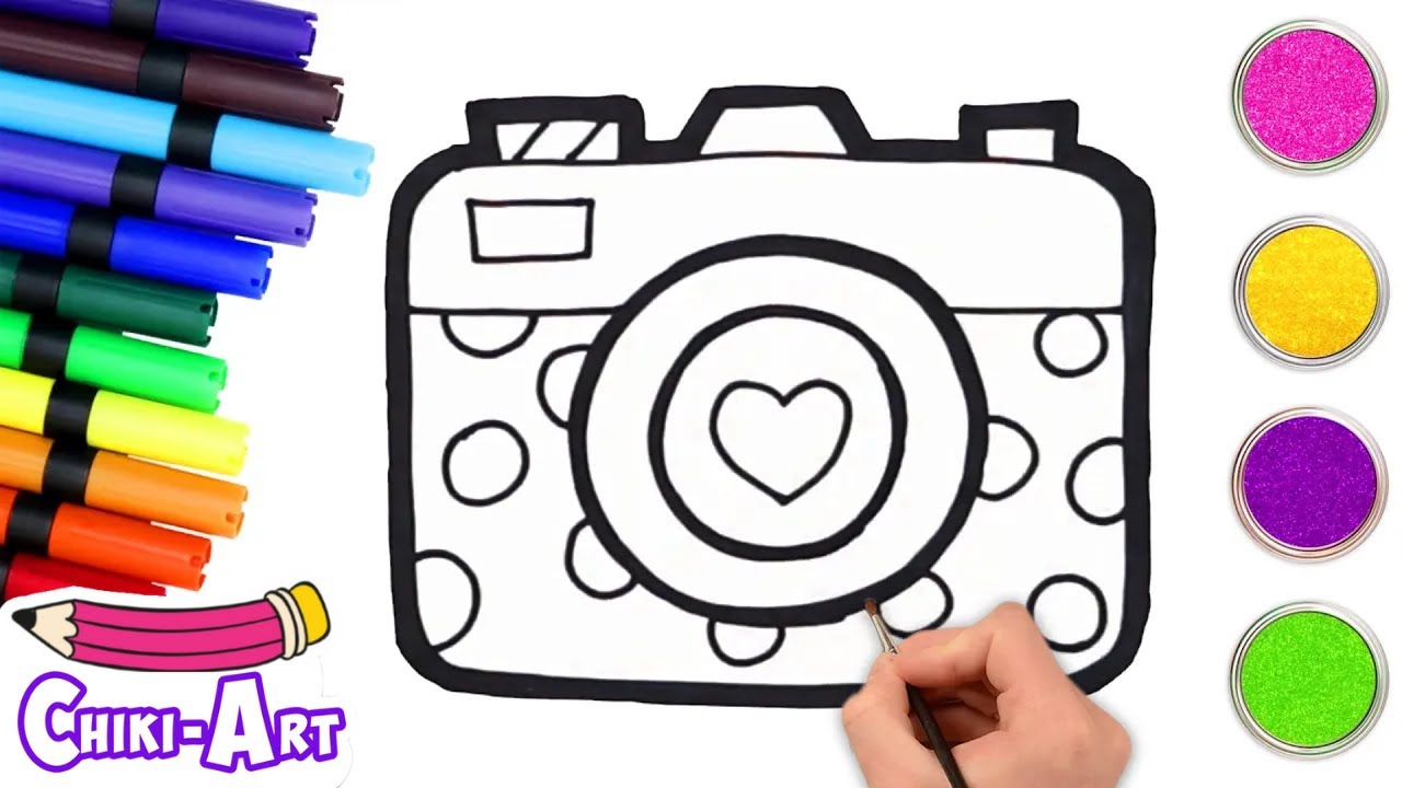 📸 Easy Camera Drawing | Fun Art Lesson for Kids 🎨 | Chiki Art