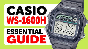 #Casio WS-1600H (3556) - HOW TO TUTORIAL - Date & Time, Stopwatch, Timers, World Time and Alarm