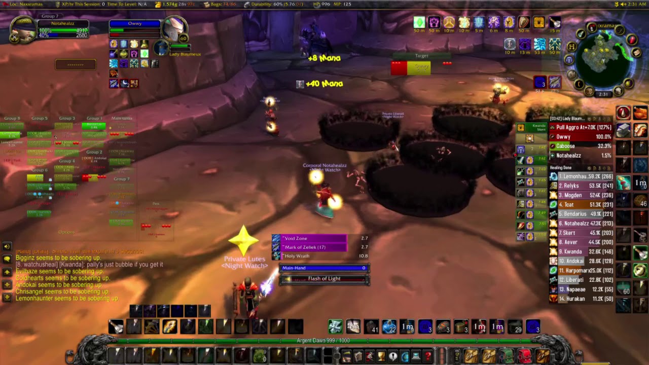 Wow Classic 4 Horseman Nigh Watch Pagle server NAXX!!!