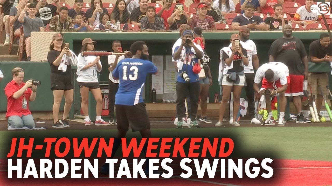 James Harden takes softball swings to close birthday weekend