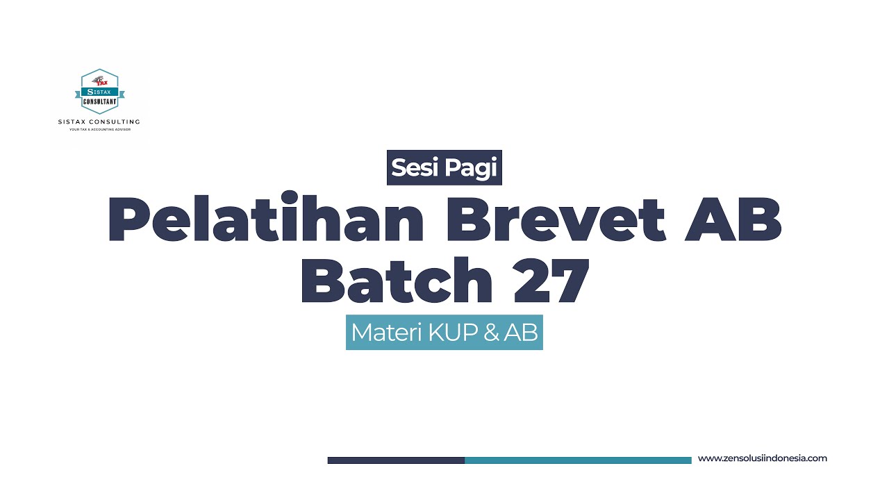 PELATIHAN BREVET AB BATCH 27 - MATERI KUP AB - SESI PAGI