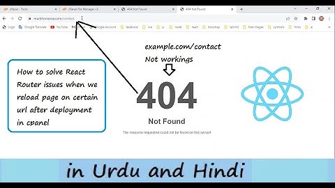 how to solve react router issues | after deployment in cpanel | 404 error on refresh of urls