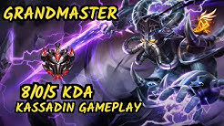 CGA Cody Sun (KASSADIN) vs ZOE - 8/0/5 KDA MID GAMEPLAY - NA Ranked GRANDMASTER v9.6
