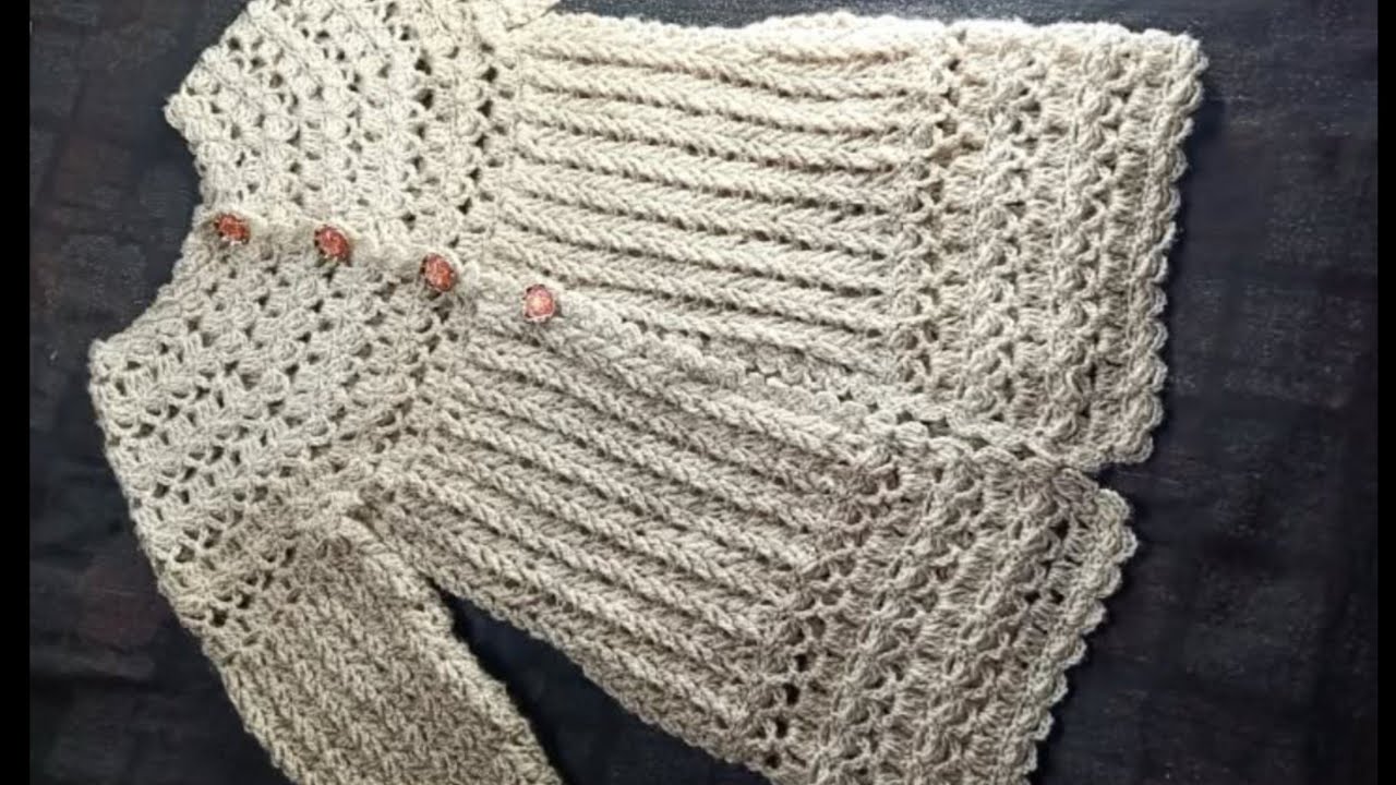 How to crochet ladies cardigan part1/crochet ladies jacket/cardigan ki bunayi/cardigan crochet