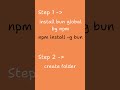 Now You Can directly execute TypeScript using Bun #typescript #bun #javascript