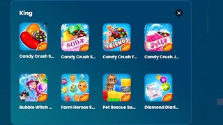 Candy Crush Saga,Candy Crush Soda,Candy Crush Friends,Candy Crush Jelly,Bubble Witch 3,Farm Heroes screenshot 4
