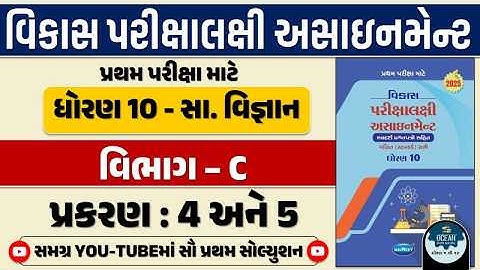 Std 10 S.S vikas assignment vibhag C |dhoran 10 samajik vigyan vikas assignment vibhag C ch 4 & 5