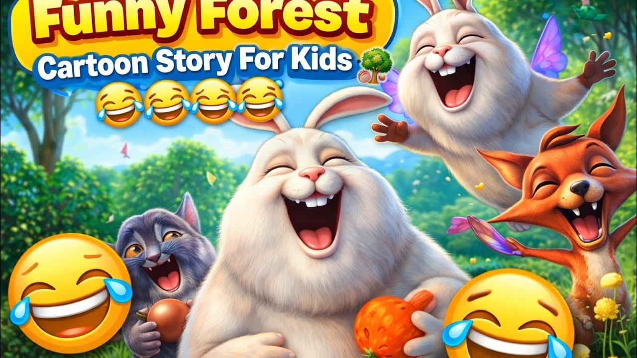 Funny Forest Cartoon Story For Kids 🐰🌳😂