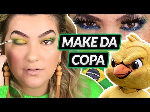 MAKE PARA TORCER PELO BRASIL NA COPA POR ALICE SALAZAR