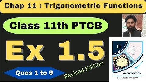 Exercise 1.5 Chapter 1 Question 1 to 5,7,8,9 | Class 11 New Book Math | Punjab Board | Polar Complex