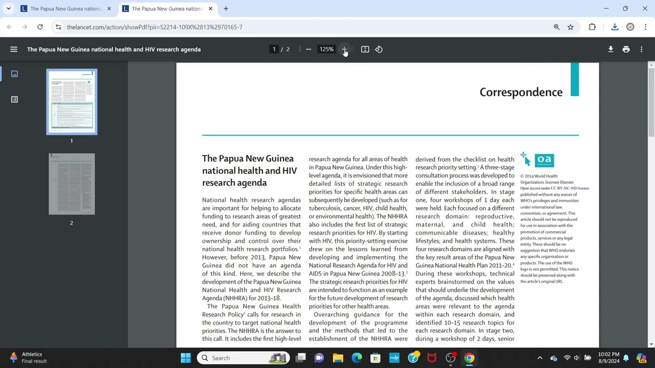 Every post-graduate student in PNG doing health research must have this national document..