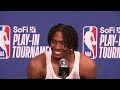 Philadelphia 76ers guard Tyrese Maxey press conference following victory over Miami Heat
