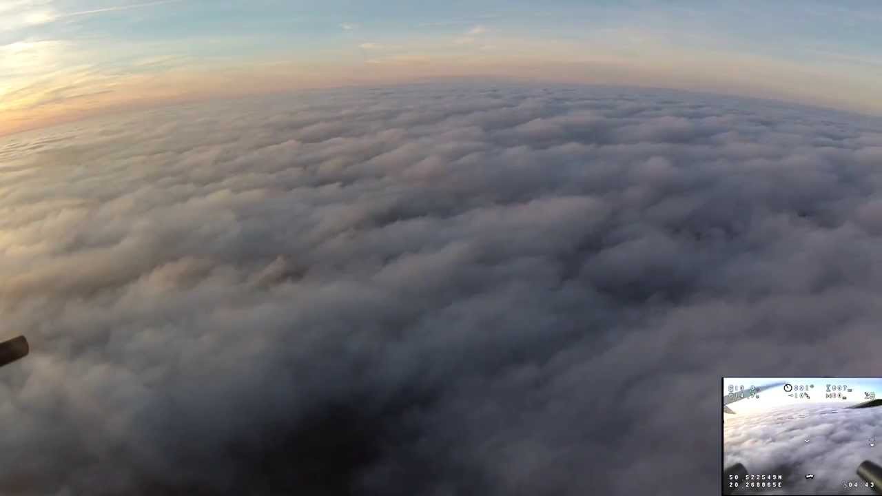 Drone flight above clouds 2013 FPV hexacopter