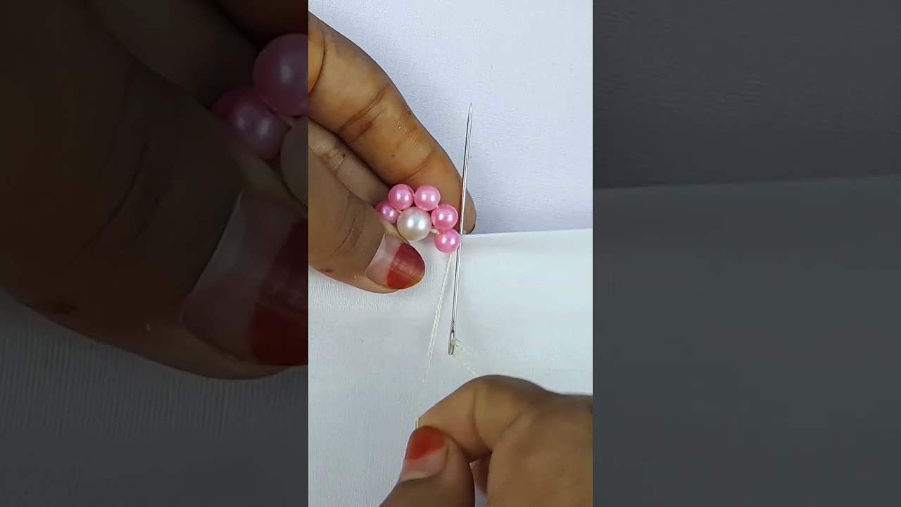 Pearl border line hand embroidery design 