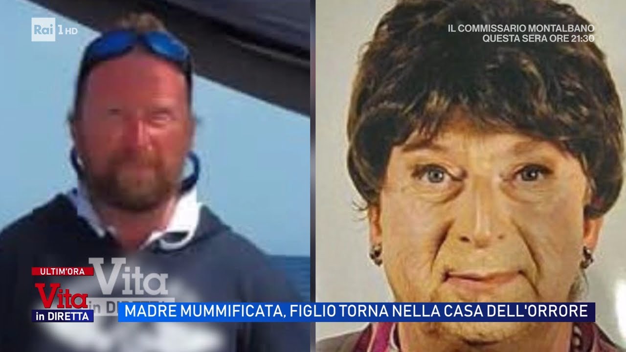 Madre mummificata, immagini del figlio che torna nella casa dell'orrore - Vita in Diretta 26/11/2025