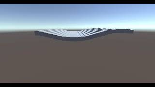 Unity Game Engine: Cubes doing a sine wave :D