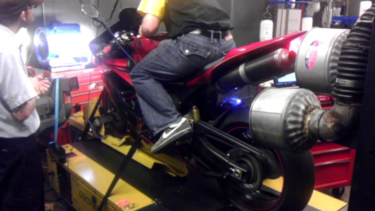 2007 Yamaha R1 dyno run 175 hp 75 ft/lbs. torque - YouTube
